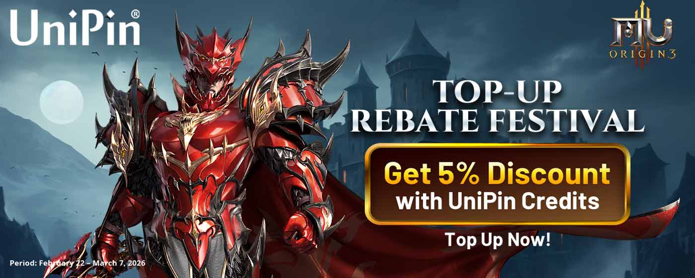 Enjoy 5% Discount on MU Origin 3 Top-Ups – Top-Up Rebate Festival (US)